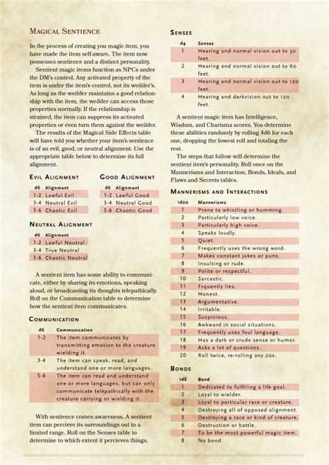 Random magic item generator 5e